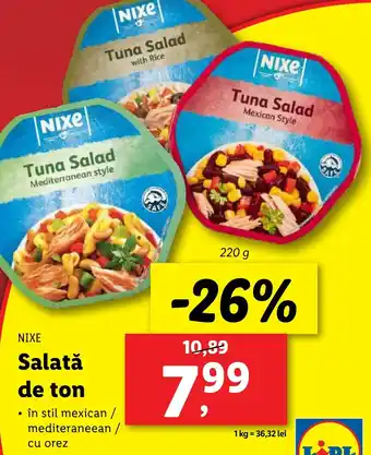 Lidl NIXE Salată de ton Ofertă