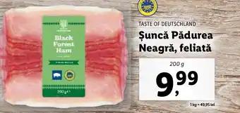Lidl TASTE OF DEUTSCHLAND Şuncă Pădurea Neagră, feliată Ofertă