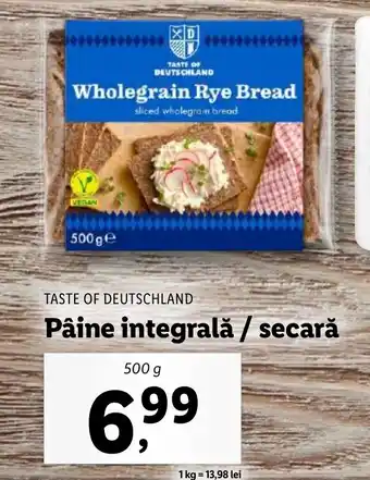 Lidl TASTE OF DEUTSCHLAND Pâine integrală / secară Ofertă