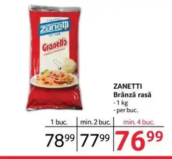 Selgros ZANETTI Brânză rasă Ofertă