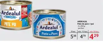 Selgros ARDEALUL Pate de porc / pui Ofertă