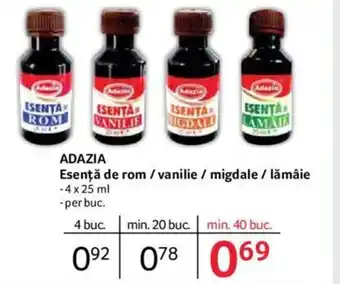 Selgros ADAZIA Esență de rom / vanilie / migdale / lămâie Ofertă