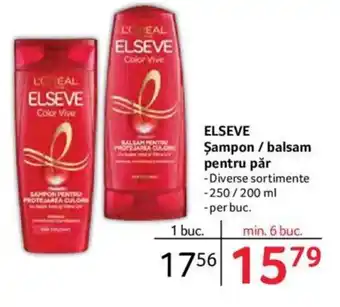Selgros ELSEVE Şampon / balsam pentru păr Ofertă