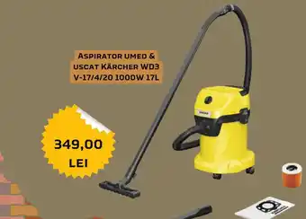 ASPIRATOR UMED & USCAT KÄRCHER WD3 V-17/4/20 1000W 17L