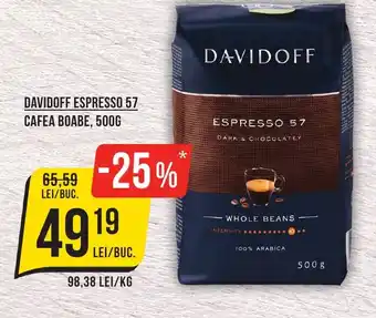 Mega Image DAVIDOFF ESPRESSO 57 CAFEA BOABE, 500G Ofertă
