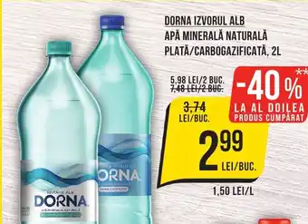 DORNA IZVORUL ALB APĂ MINERALĂ NATURALĂ PLATĂ/CARBOGAZIFICATĂ, 2L