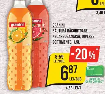 Mega Image GRANINI BĂUTURĂ RĂCORITOARE NECARBOGAZOASĂ, DIVERSE SORTIMENTE, 1.5L Ofertă