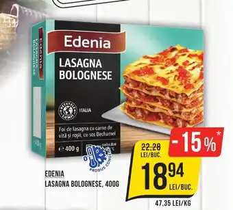 Mega Image EDENIA LASAGNA BOLOGNESE, 400G Ofertă