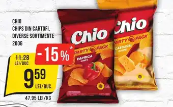 Mega Image CHIO CHIPS DIN CARTOFI, DIVERSE SORTIMENTE 200G Ofertă