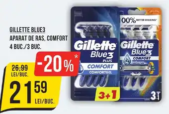 Mega Image GILLETTE BLUE3 APARAT DE RAS, COMFORT 4 BUC./3 BUC. Ofertă