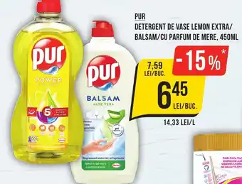 PUR DETERGENT DE VASE LEMON EXTRA/ BALSAM/CU PARFUM DE MERE, 450ML