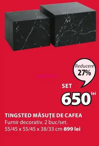 JYSK TINGSTED MĂSUȚE DE CAFEA Ofertă