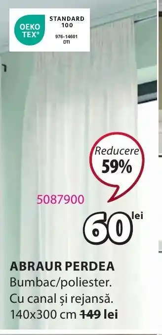 JYSK ABRAUR PERDEA Ofertă