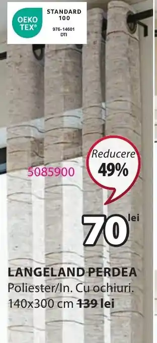 JYSK LANGELAND PERDEA Ofertă