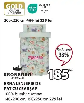 JYSK ERNA LENJERIE DE PAT CU CEARŞAF Ofertă