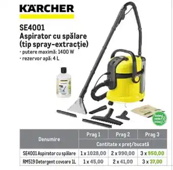 Metro KÄRCHER SE4001 Aspirator cu spălare (tip spray-extracţie) Ofertă