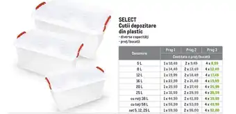 Metro SELECT Cutii depozitare din plastic Ofertă