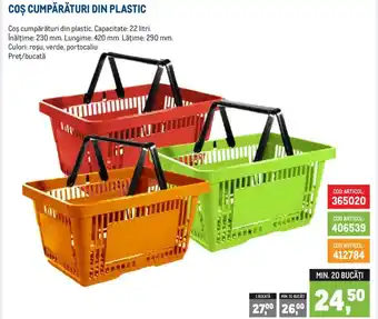 COŞ CUMPĂRĂTURI DIN PLASTIC