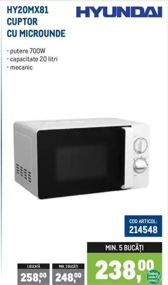 Metro HY20MX81 CUPTOR CU MICROUNDE Ofertă