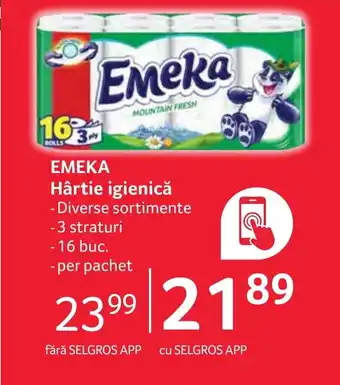 Selgros EMEKA Hârtie igienică Ofertă