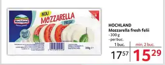 Selgros HOCHLAND Mozzarella fresh felii Ofertă