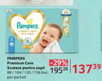 Selgros PAMPERS Premium Care Scutece pentru copii Ofertă