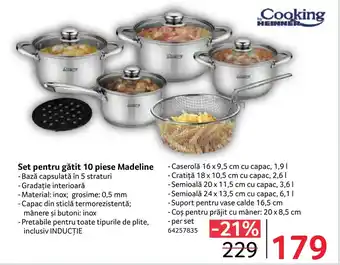 Selgros Set pentru gătit 10 piese Madeline Ofertă