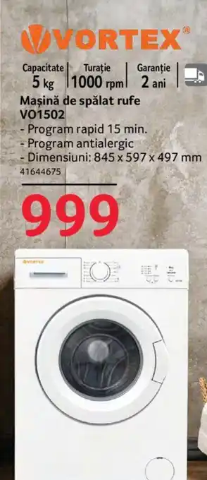 Selgros Maşină de spălat rufe VO1502 Ofertă