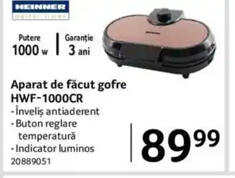 Selgros Aparat de făcut gofre HWF-1000CR Ofertă