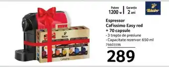 Selgros Espressor Cafissimo Easy red + 70 capsule Ofertă