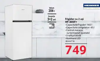 Selgros Frigider cu 2 uşi HF-205F+ Ofertă