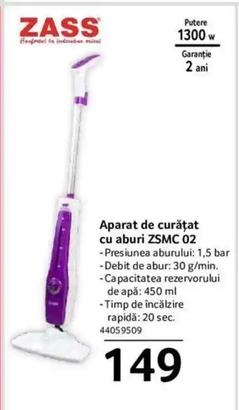 Selgros Aparat de curățat cu aburi ZSMC 02 Ofertă