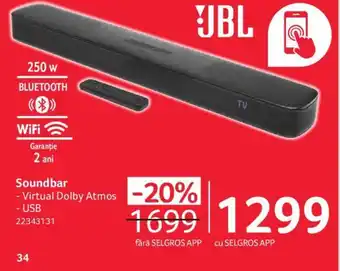 Selgros JBL Soundbar Ofertă