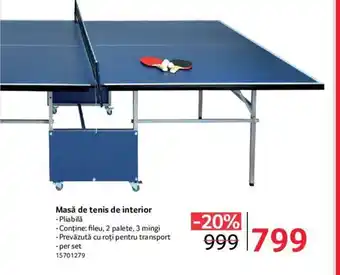 Selgros Masă de tenis de interior Ofertă