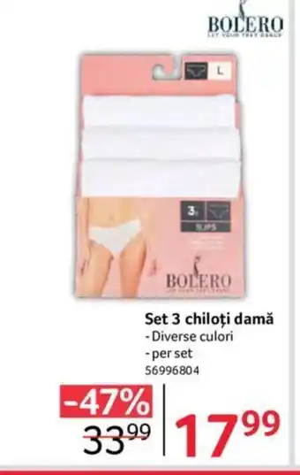 Selgros Set 3 chiloţi damă Ofertă