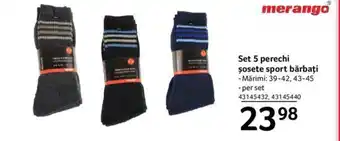 Selgros Set 5 perechi şosete sport bărbaţi Ofertă