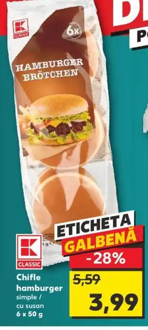 Kaufland Chifle hamburger simple / cu susan Ofertă