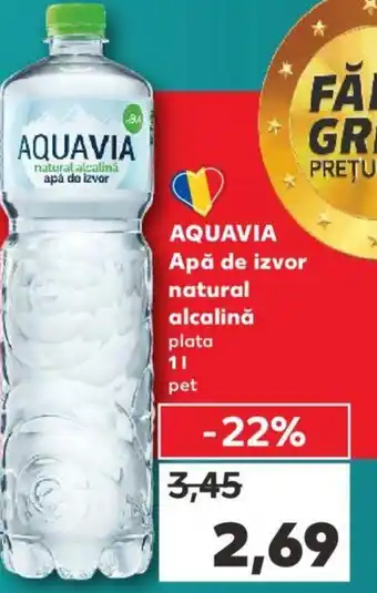Kaufland AQUAVIA Apă de izvor natural alcalină 1L Ofertă