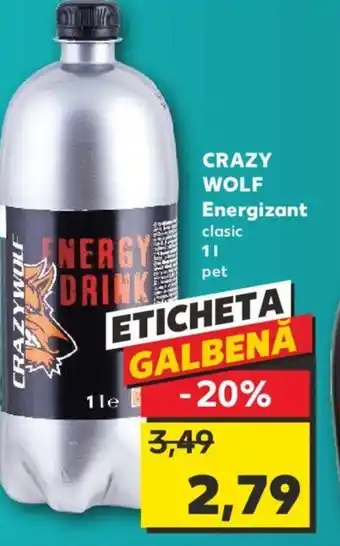 Kaufland CRAZY WOLF Energizant clasic 1L Ofertă