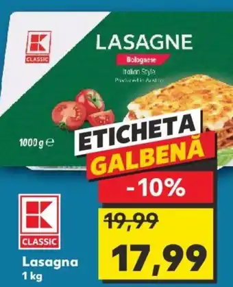 Kaufland Lasagna 1 kg Ofertă