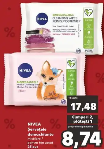 Kaufland NIVEA Şerveţele demachiante Ofertă