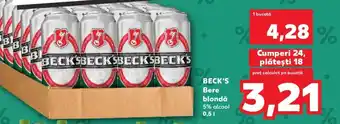 Kaufland BECK'S Bere blondă Ofertă