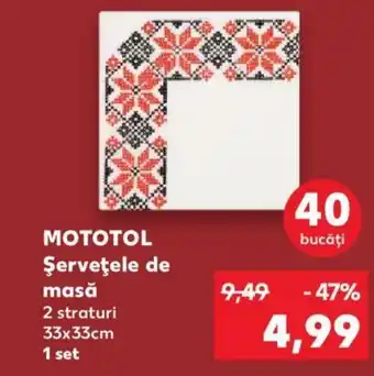 Kaufland MOTOTOL Şerveţele de masă Ofertă