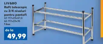 Kaufland LIV&BO Raft telescopic cu 2/4 niveluri pentru pantofi Ofertă