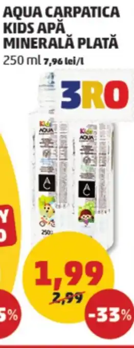 Penny AQUA CARPATICA KIDS APĂ MINERALĂ PLATĂ 1,5 L Ofertă