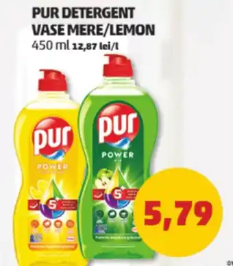 Penny PUR DETERGENT VASE MERE/LEMON 450 ml Ofertă