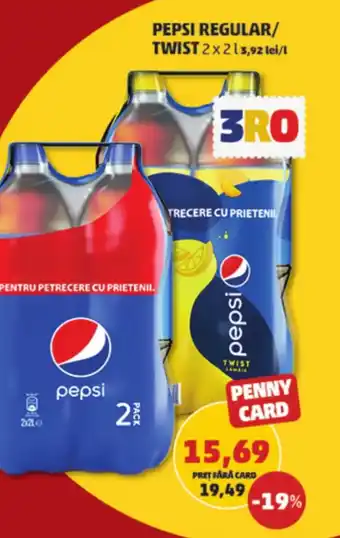 Penny PEPSI REGULAR/ TWIST Ofertă
