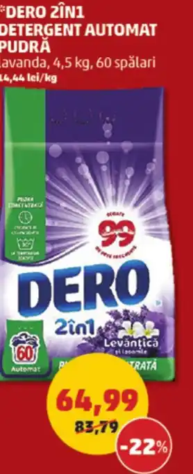 Penny DERO 2ÎN1 DETERGENT AUTOMAT PUDRĂ Ofertă