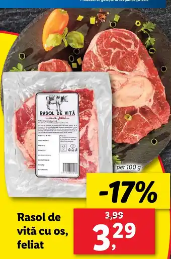 Lidl Rasol de vită cu os, feliat Ofertă