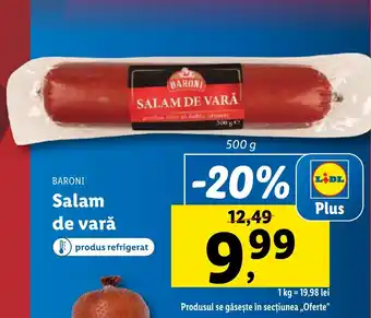 Lidl BARONI Salam de vară Ofertă